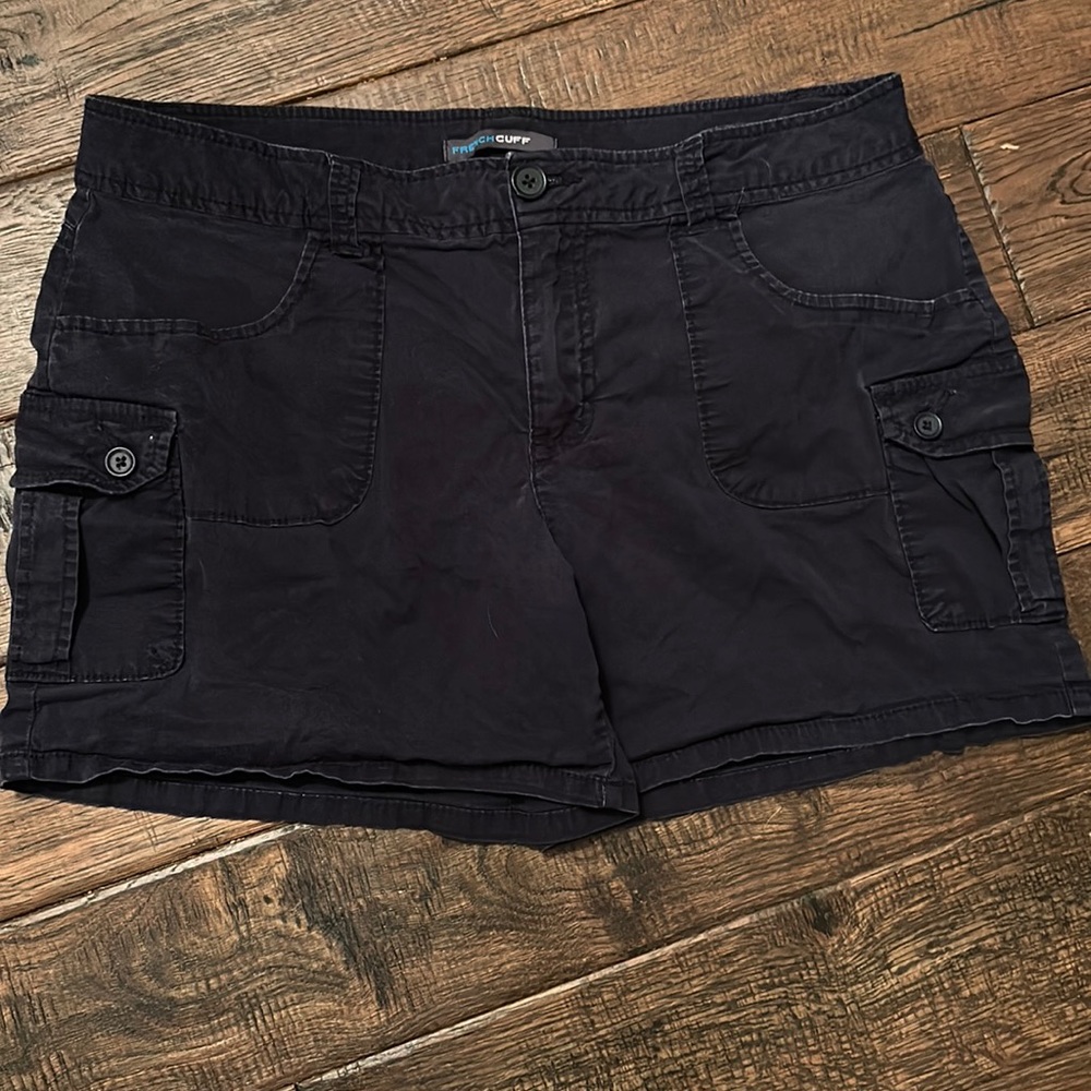 French Cuff Ladies navy blue shorts sz 12